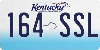 KY license plate 164SSL