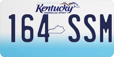 KY license plate 164SSM