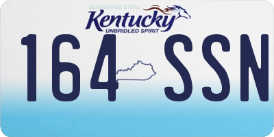 KY license plate 164SSN