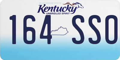 KY license plate 164SSO
