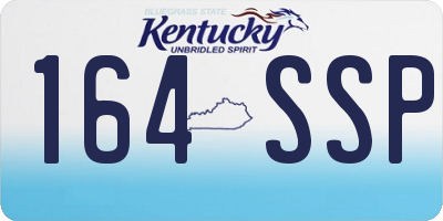 KY license plate 164SSP