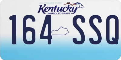 KY license plate 164SSQ