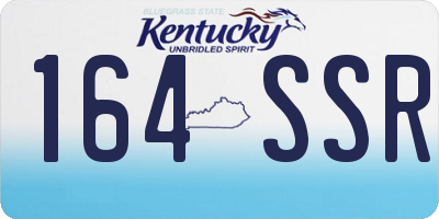 KY license plate 164SSR