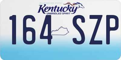 KY license plate 164SZP