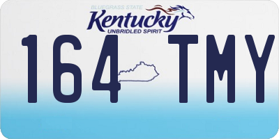 KY license plate 164TMY