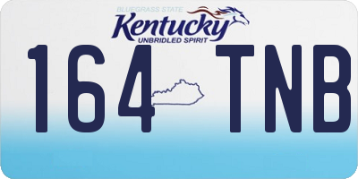 KY license plate 164TNB