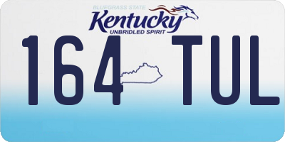 KY license plate 164TUL