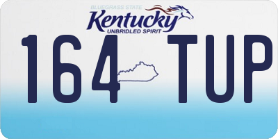 KY license plate 164TUP