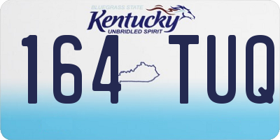 KY license plate 164TUQ