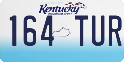 KY license plate 164TUR