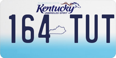 KY license plate 164TUT