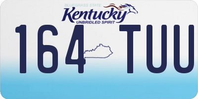 KY license plate 164TUU