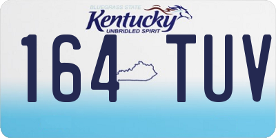 KY license plate 164TUV