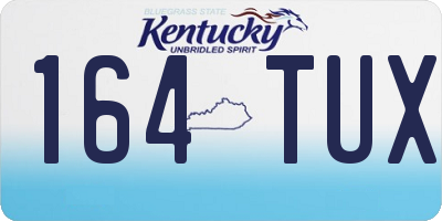 KY license plate 164TUX