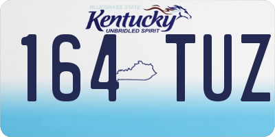 KY license plate 164TUZ