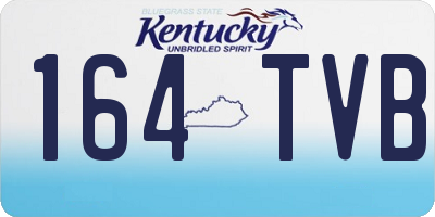 KY license plate 164TVB