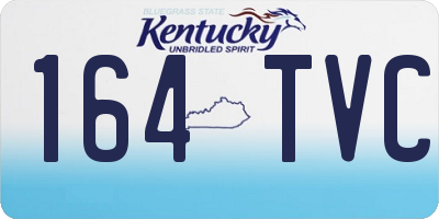 KY license plate 164TVC