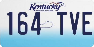 KY license plate 164TVE