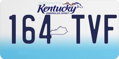 KY license plate 164TVF