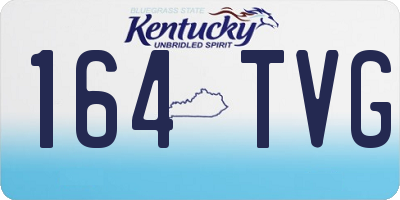 KY license plate 164TVG