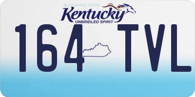 KY license plate 164TVL