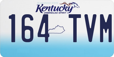 KY license plate 164TVM