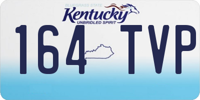 KY license plate 164TVP