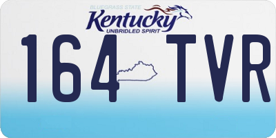 KY license plate 164TVR