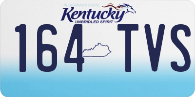 KY license plate 164TVS