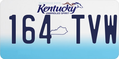 KY license plate 164TVW