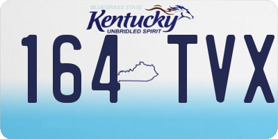 KY license plate 164TVX