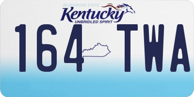 KY license plate 164TWA