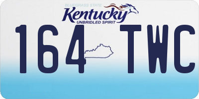 KY license plate 164TWC