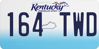 KY license plate 164TWD