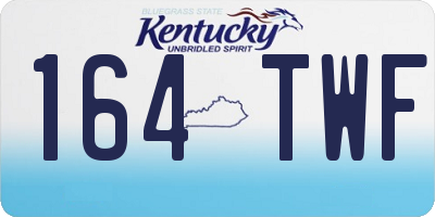 KY license plate 164TWF
