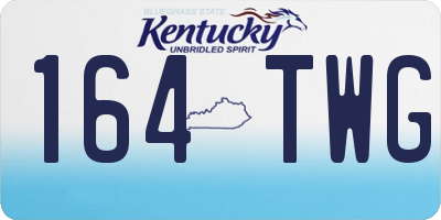 KY license plate 164TWG