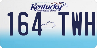 KY license plate 164TWH