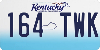 KY license plate 164TWK