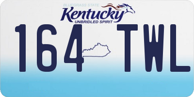 KY license plate 164TWL