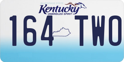 KY license plate 164TWO