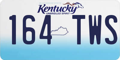 KY license plate 164TWS