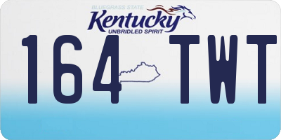 KY license plate 164TWT