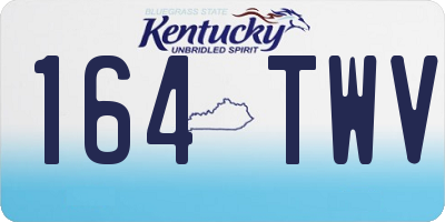 KY license plate 164TWV