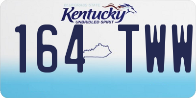 KY license plate 164TWW