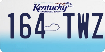 KY license plate 164TWZ