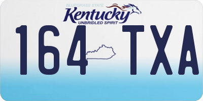 KY license plate 164TXA