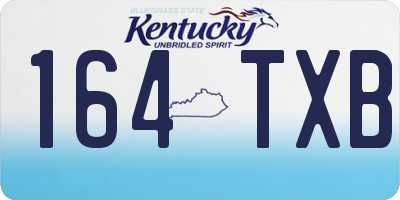 KY license plate 164TXB