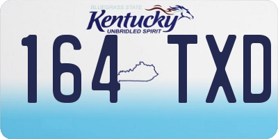 KY license plate 164TXD