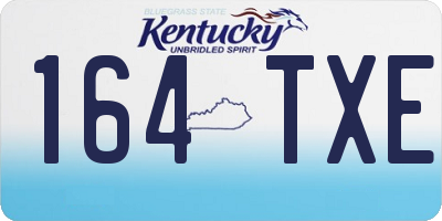 KY license plate 164TXE