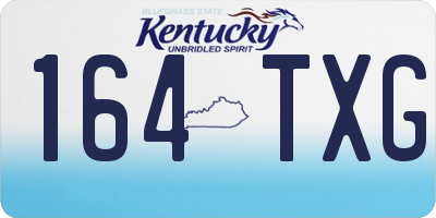 KY license plate 164TXG
